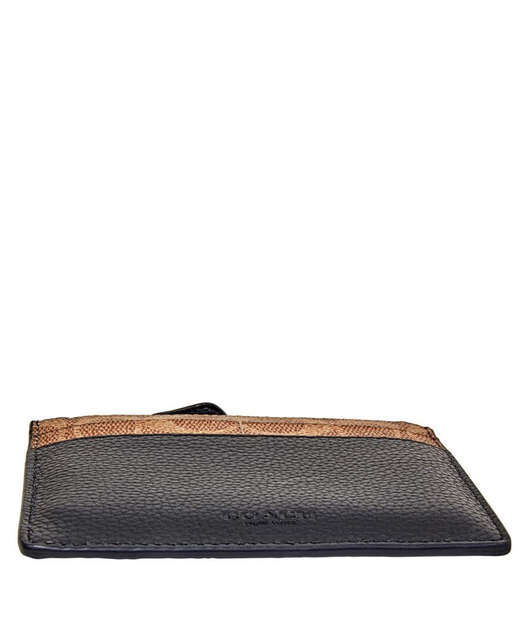 COACH Черный кожаный кардхолдер, фото 4