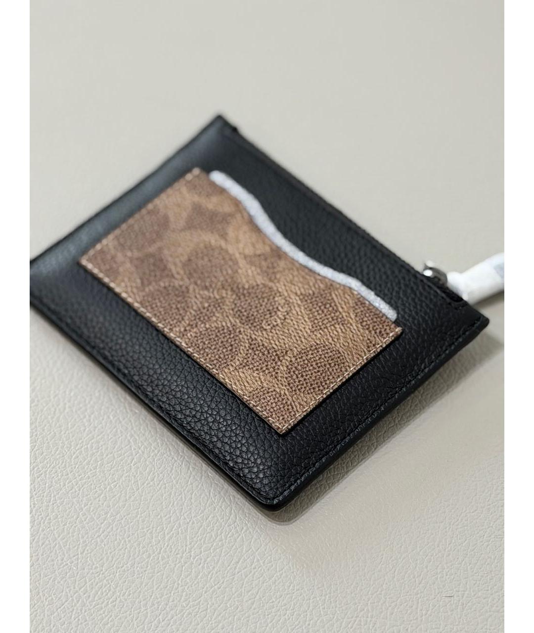 COACH Черный кожаный кардхолдер, фото 8