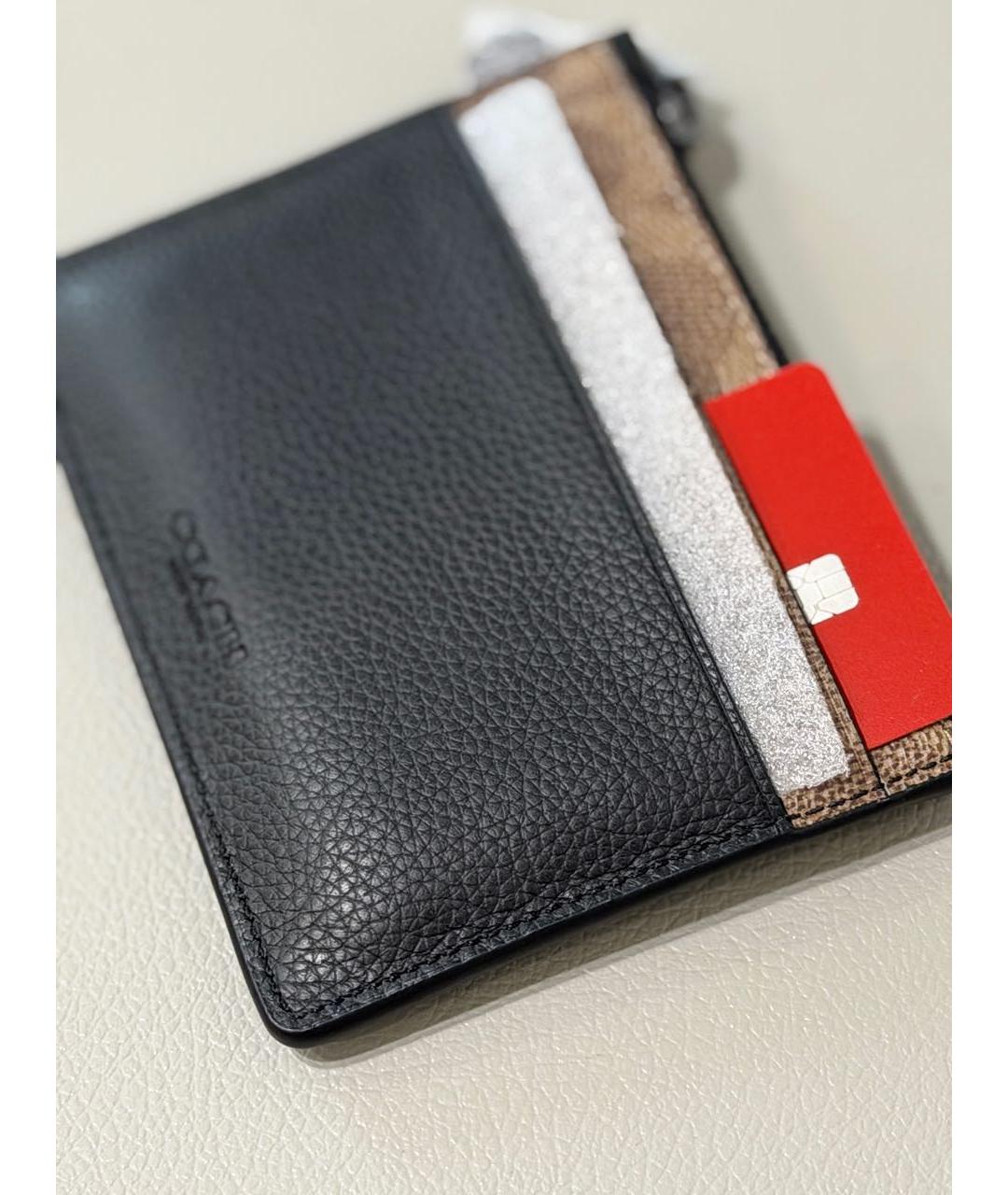 COACH Черный кожаный кардхолдер, фото 6