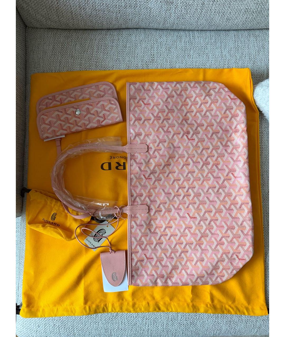 GOYARD Розовая сумка тоут, фото 3