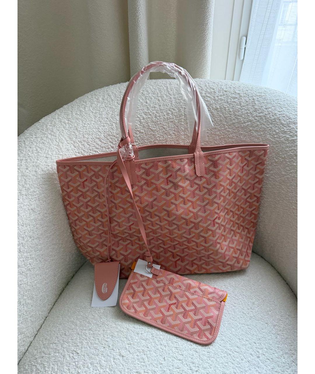 GOYARD Розовая сумка тоут, фото 4