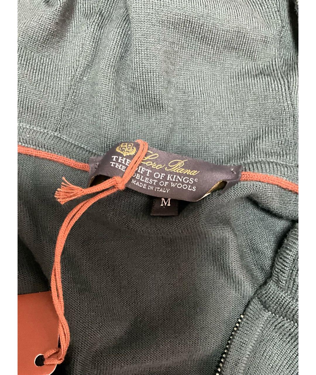 LORO PIANA Зеленый шерстяной кардиган, фото 4