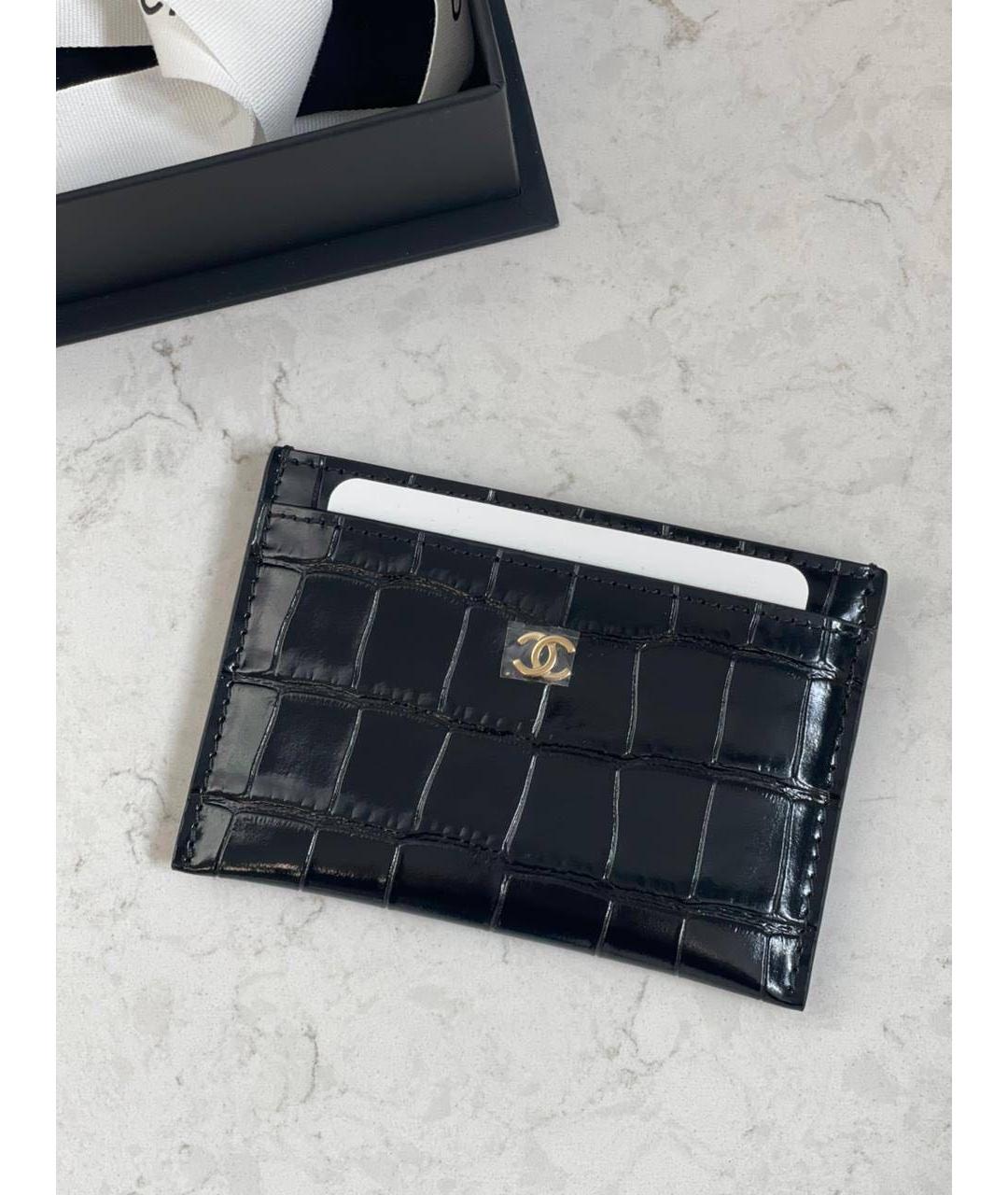 CHANEL Черный кожаный кардхолдер, фото 2