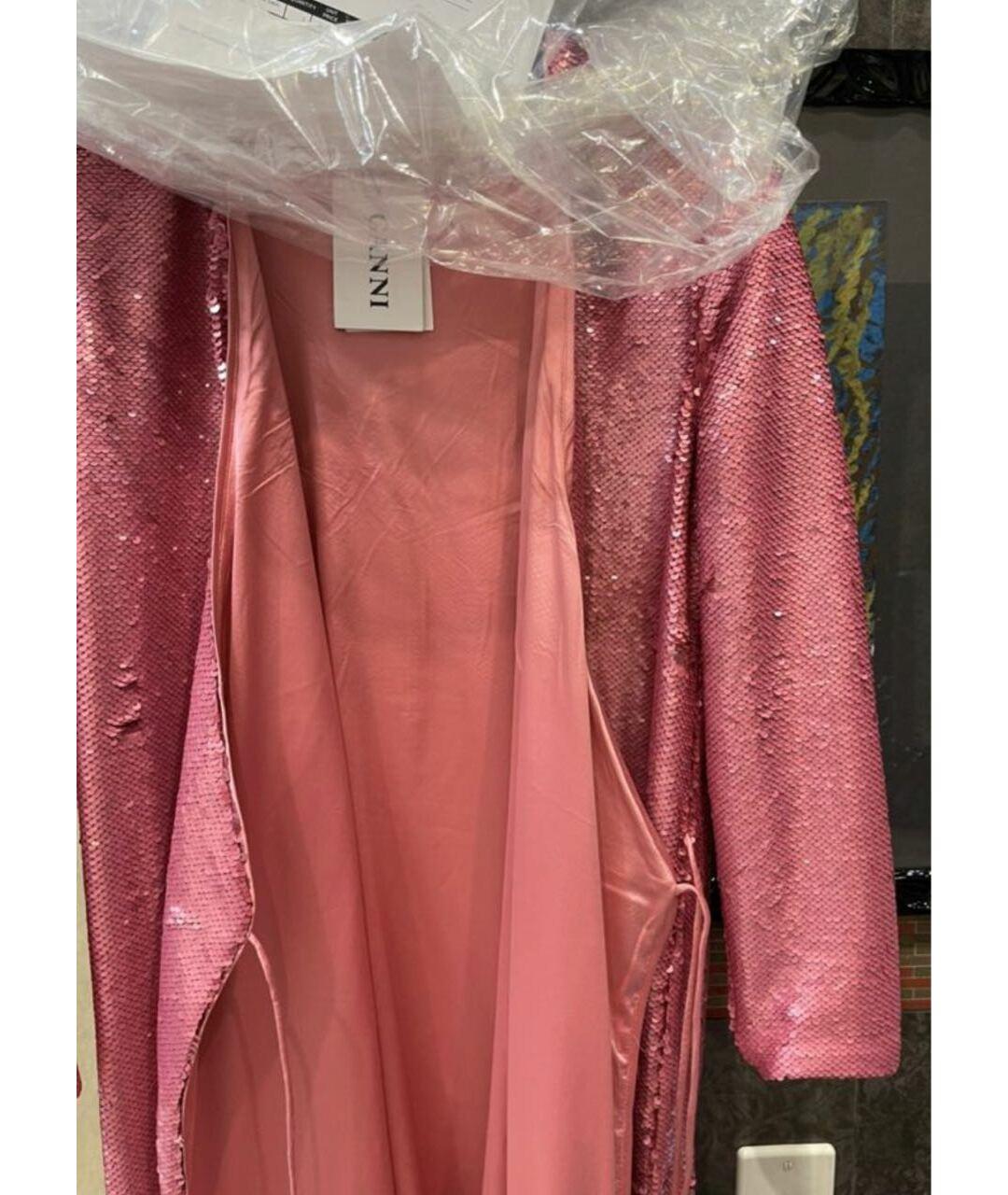 GANNI Розовое полиэстеровое вечернее платье, фото 6