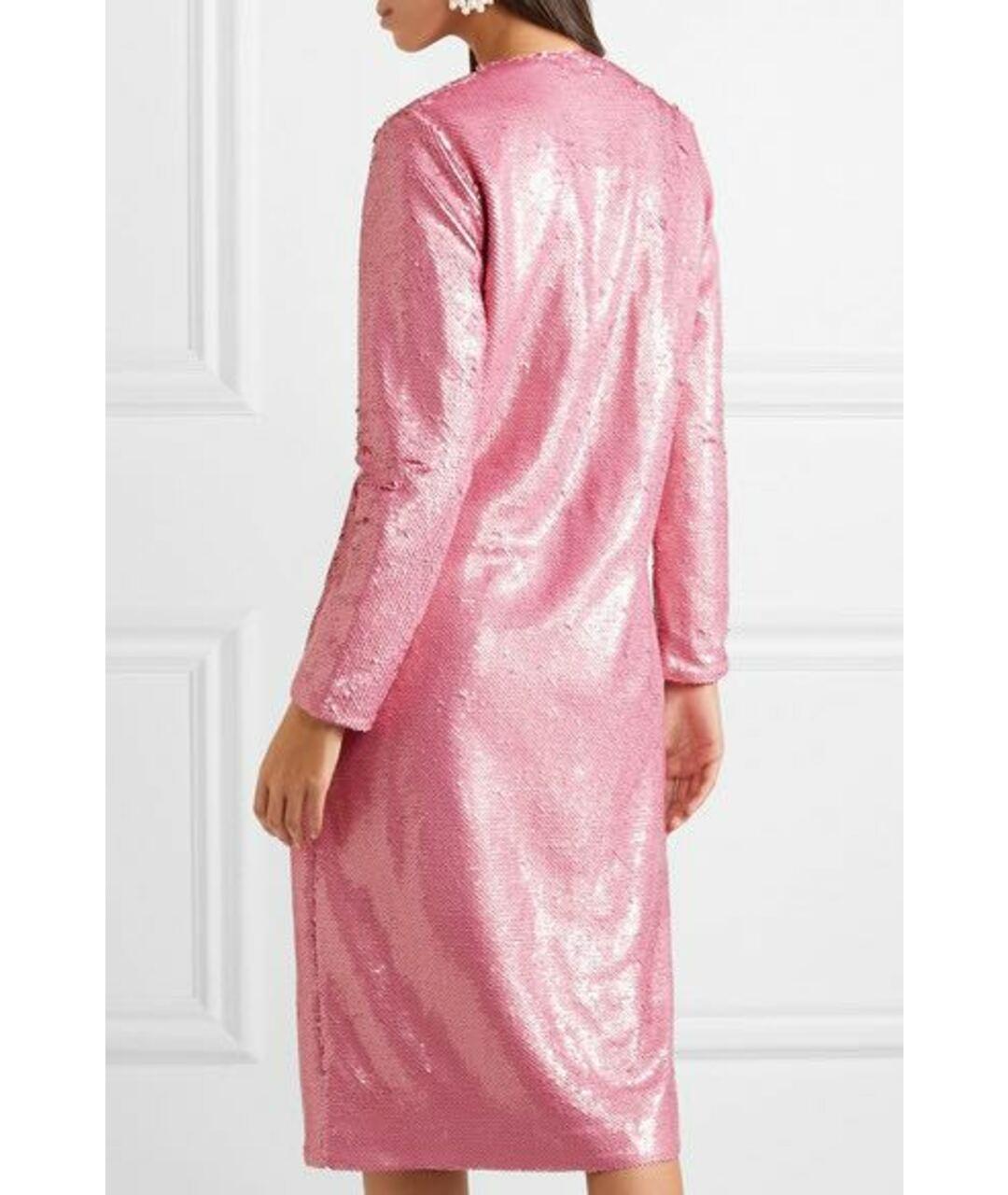 GANNI Розовое полиэстеровое вечернее платье, фото 3