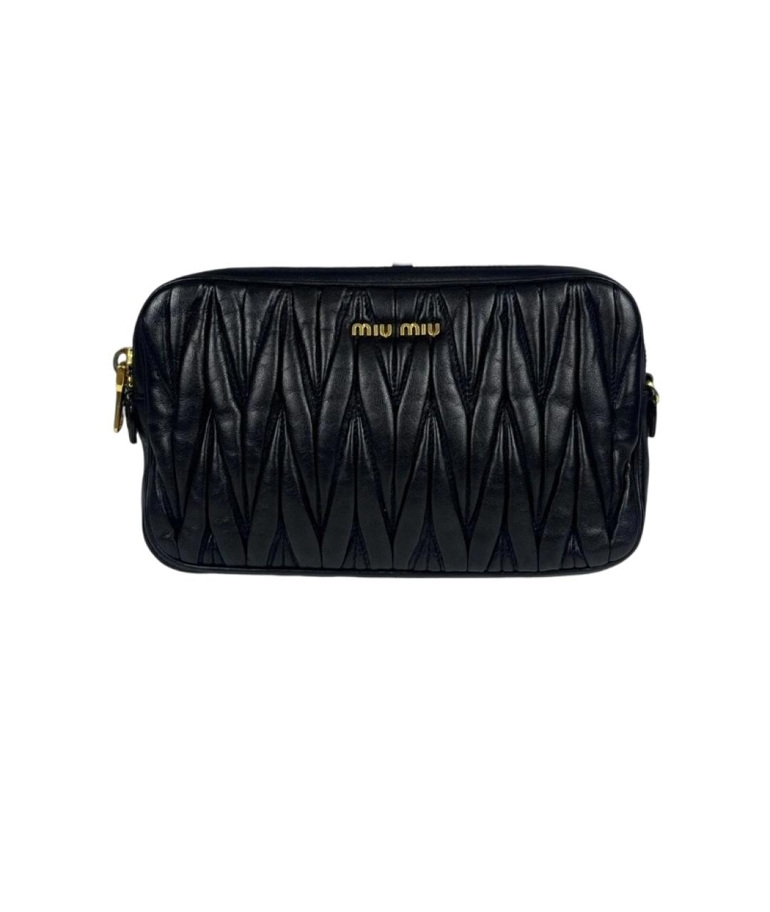 MIU MIU Черная кожаная сумка через плечо, фото 10