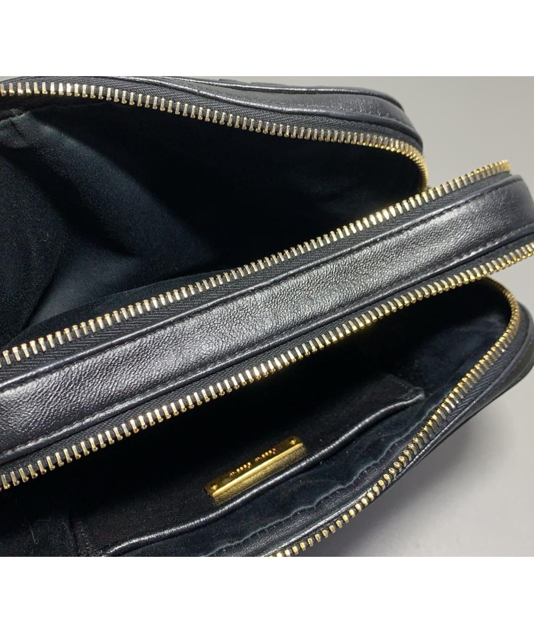 MIU MIU Черная кожаная сумка через плечо, фото 9