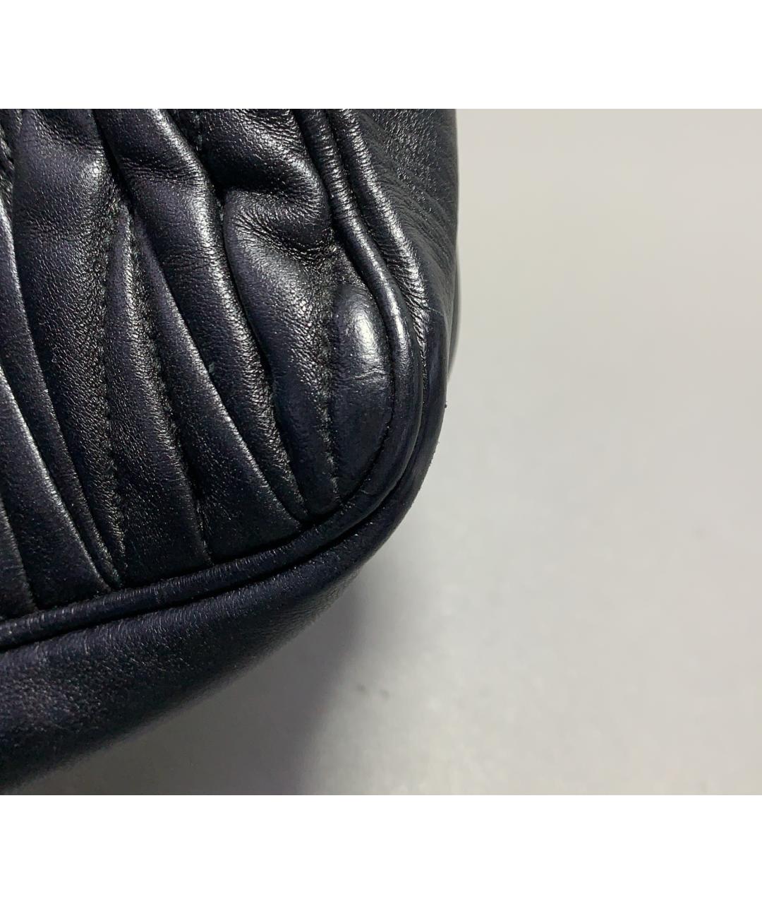 MIU MIU Черная кожаная сумка через плечо, фото 3