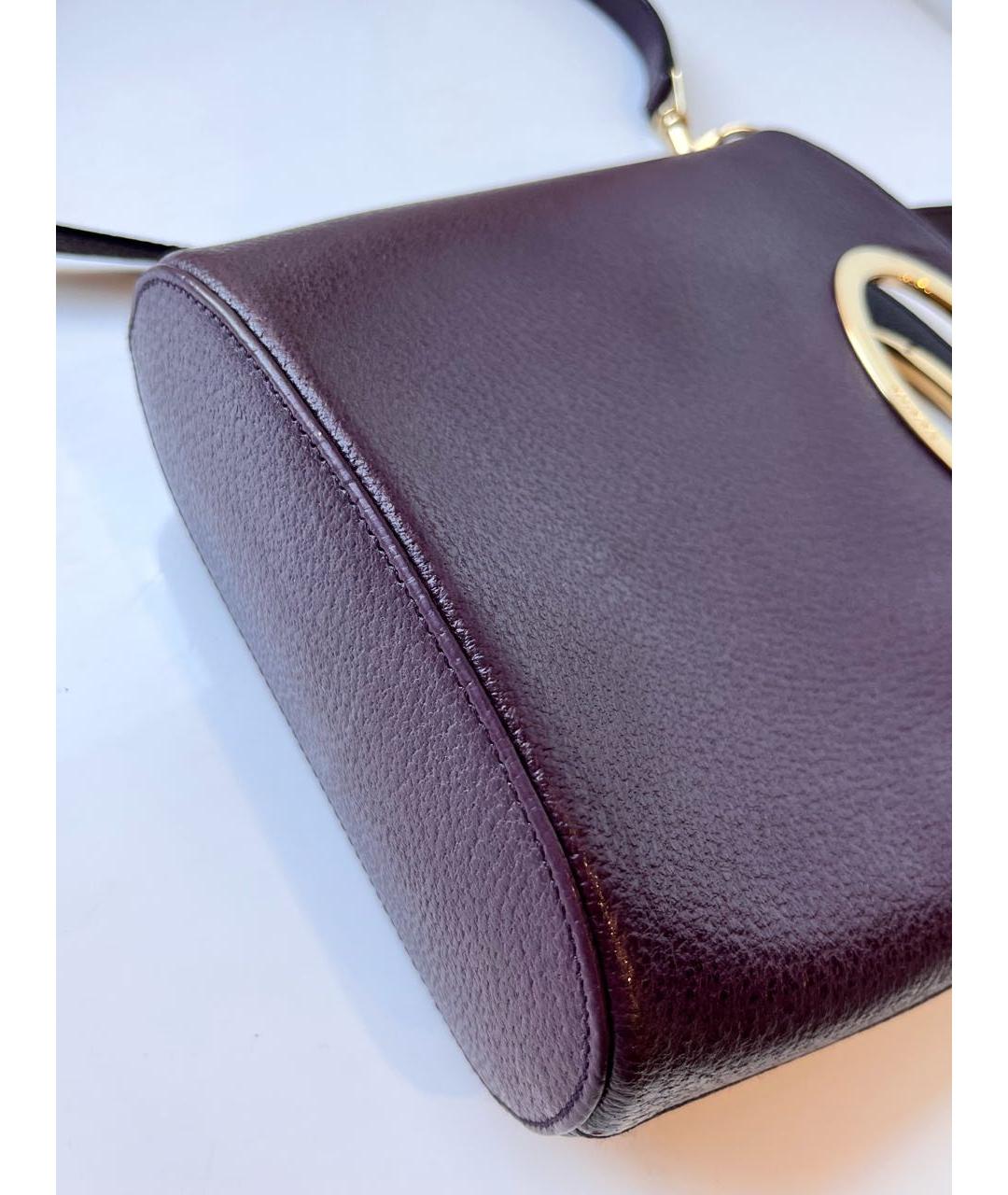 GUCCI Бордовая кожаная сумка через плечо, фото 2