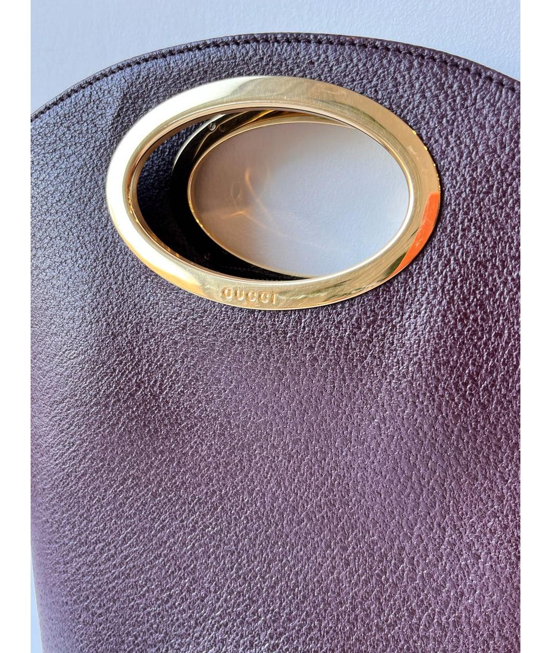 GUCCI Бордовая кожаная сумка через плечо, фото 3