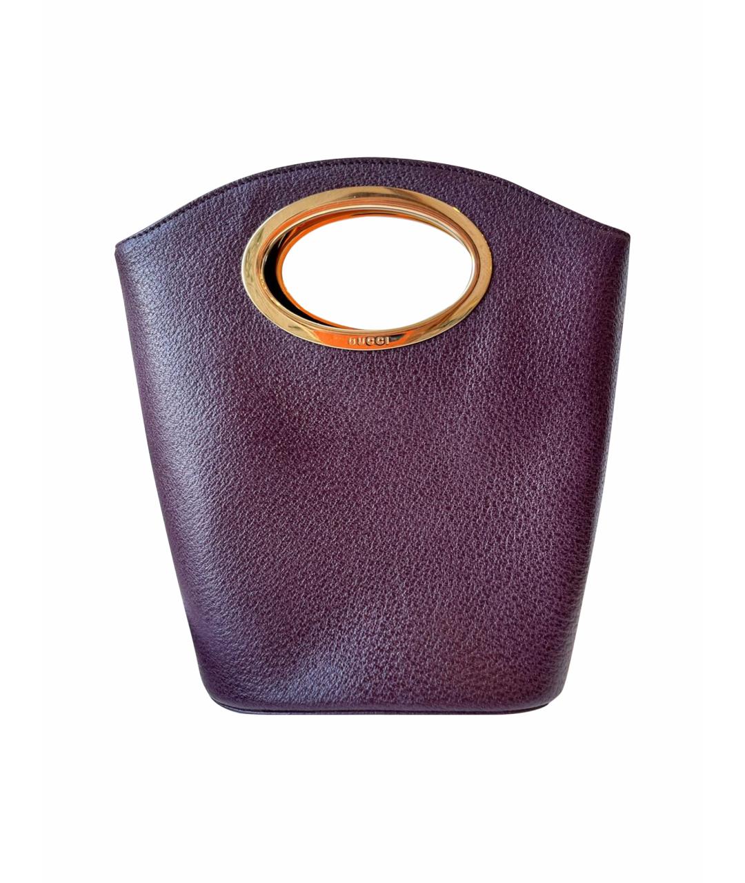 GUCCI Бордовая кожаная сумка через плечо, фото 1