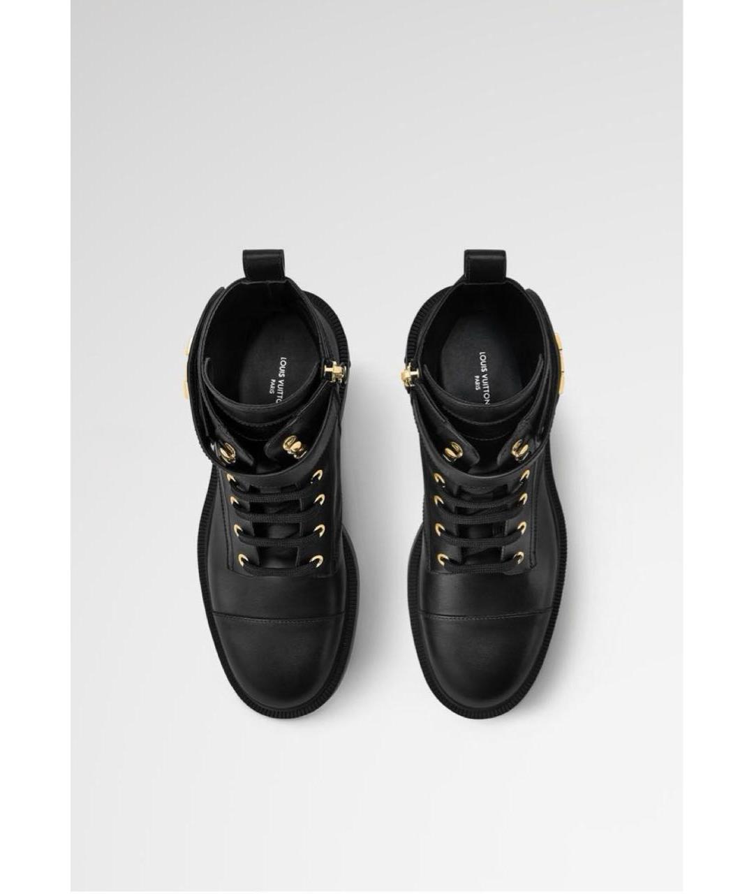 LOUIS VUITTON Черные кожаные ботинки, фото 2