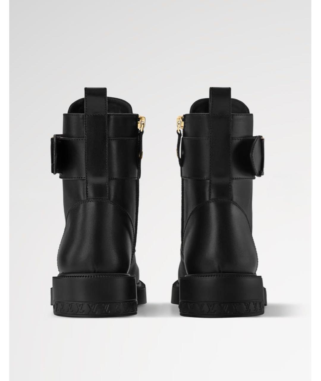 LOUIS VUITTON Черные кожаные ботинки, фото 4