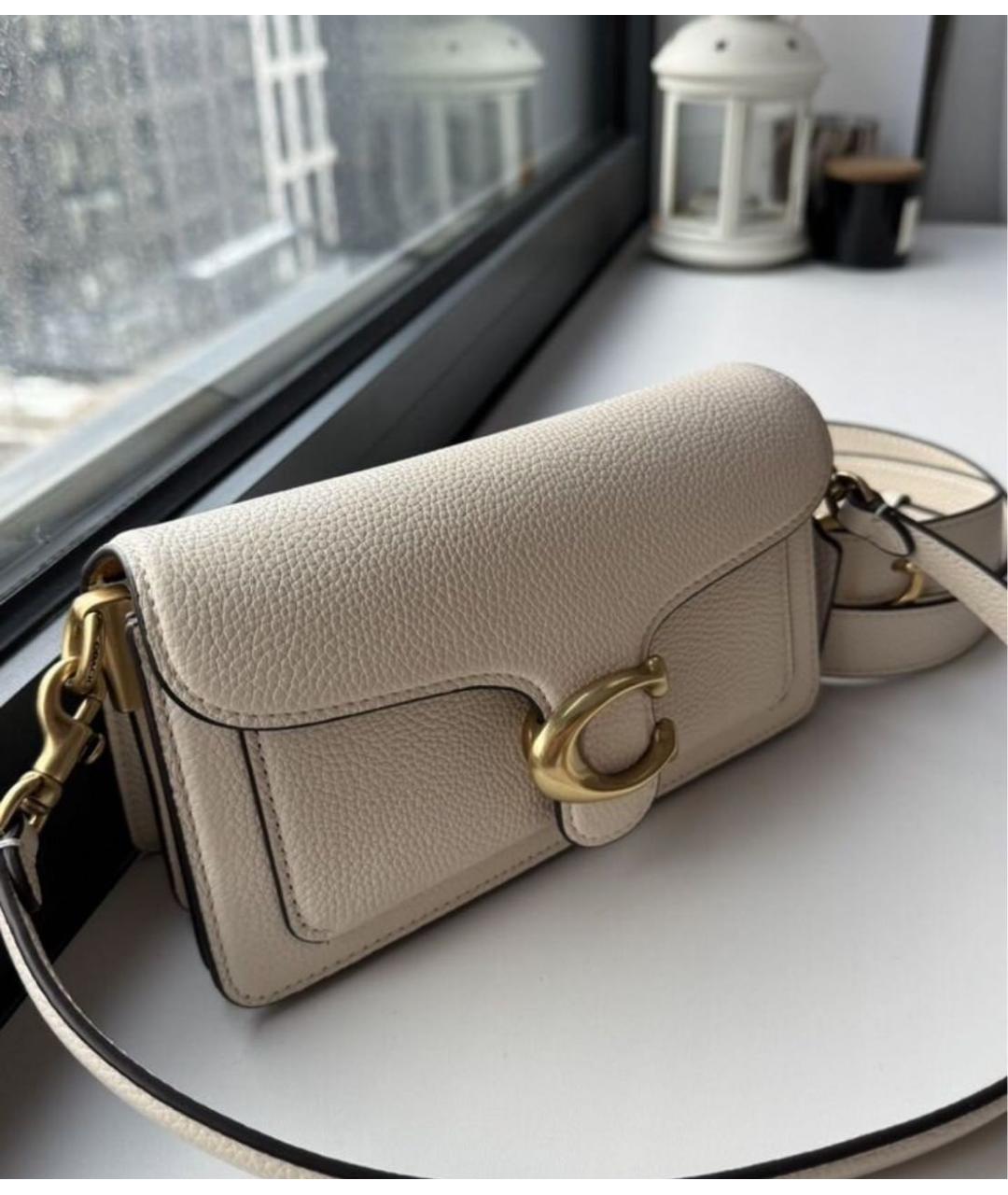 COACH Белая кожаная сумка через плечо, фото 2