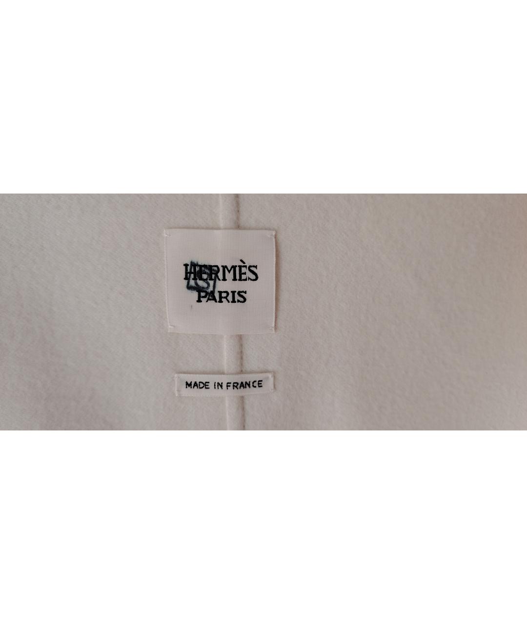 HERMES Белое кашемировое пальто, фото 3