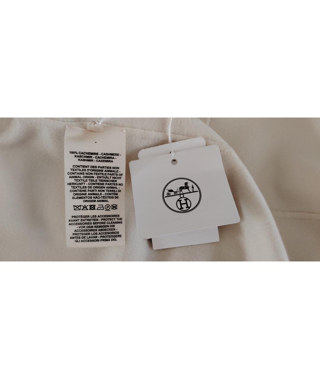 HERMES Белое кашемировое пальто, фото 9