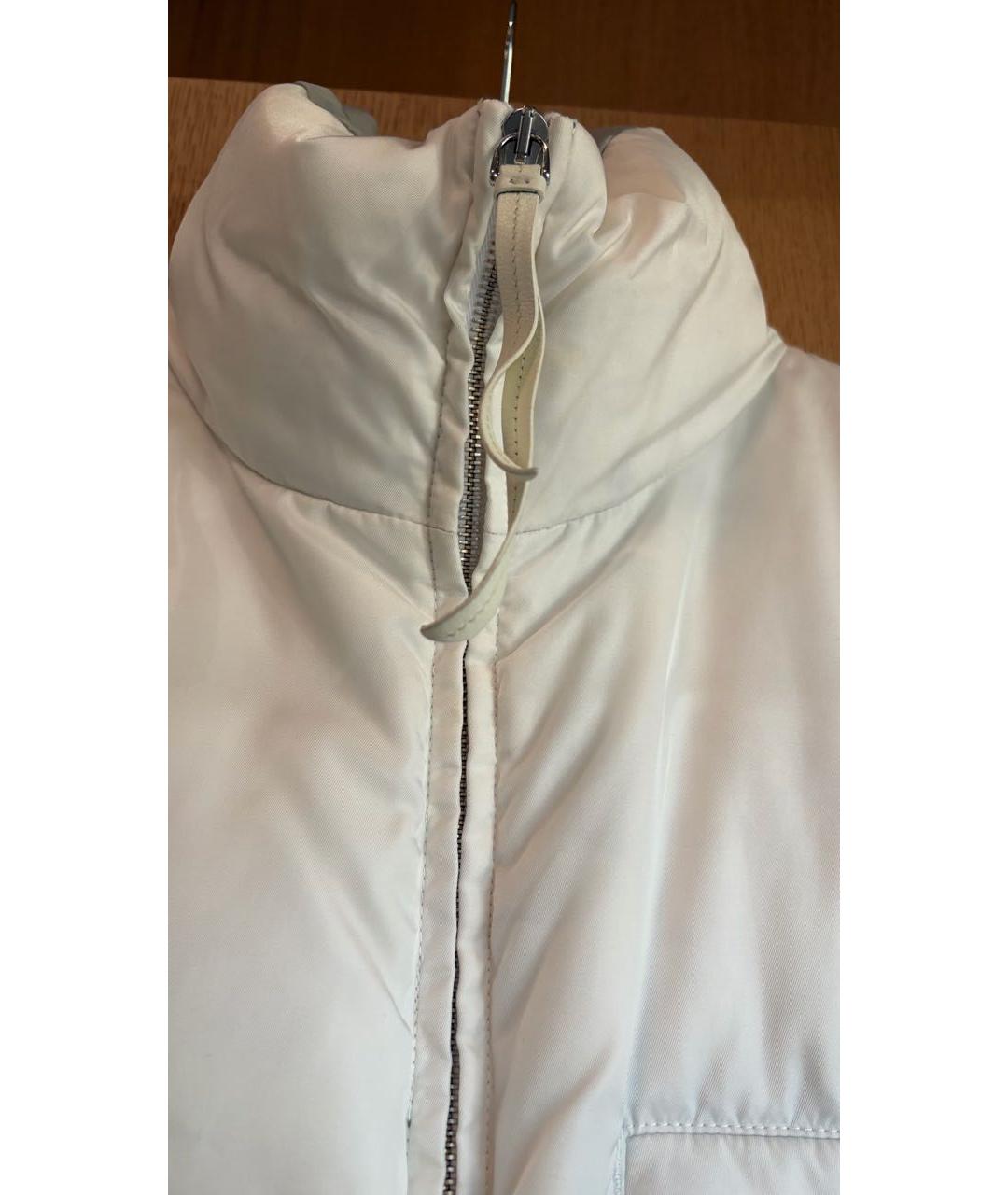 PRADA Белый полиамидовый пуховик, фото 6