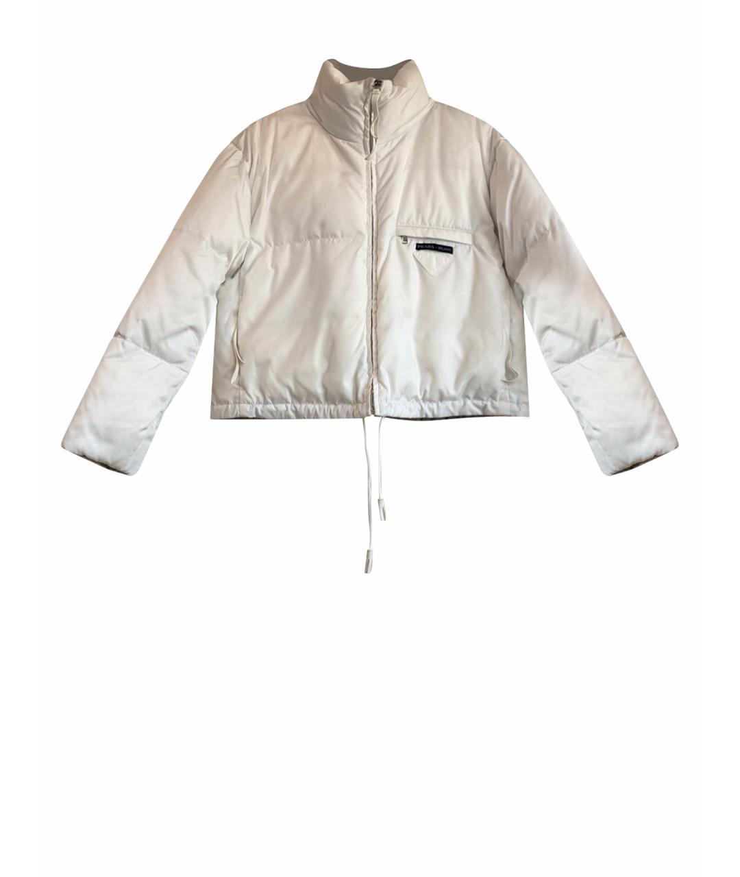 PRADA Белый полиамидовый пуховик, фото 1