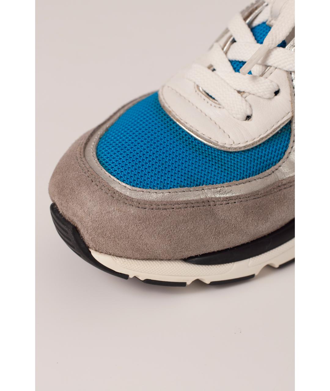 CHANEL Синие замшевые кроссовки, фото 9