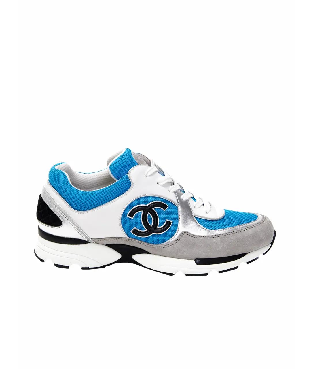 CHANEL Синие замшевые кроссовки, фото 10