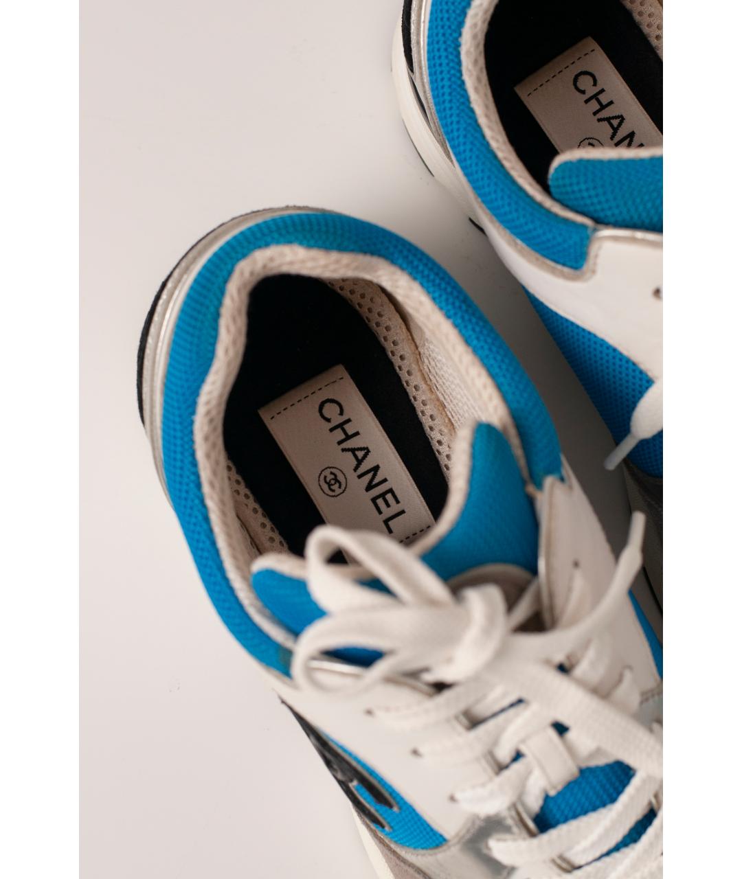 CHANEL Синие замшевые кроссовки, фото 3