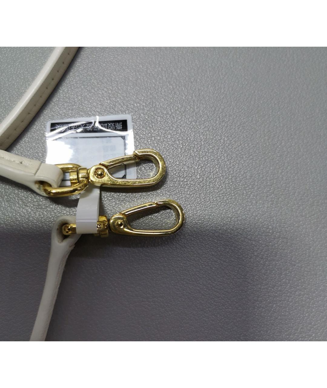 MIU MIU Белая кожаная сумка с короткими ручками, фото 8