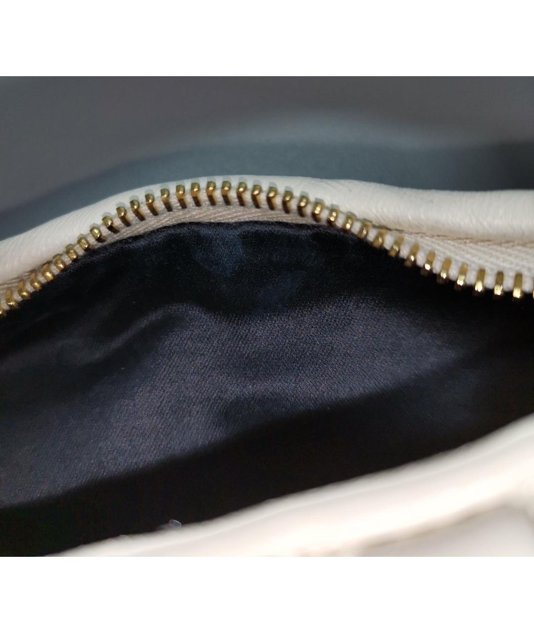 MIU MIU Белая кожаная сумка с короткими ручками, фото 6