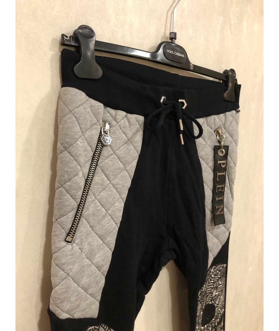 PHILIPP PLEIN Мульти хлопковые повседневные брюки, фото 4