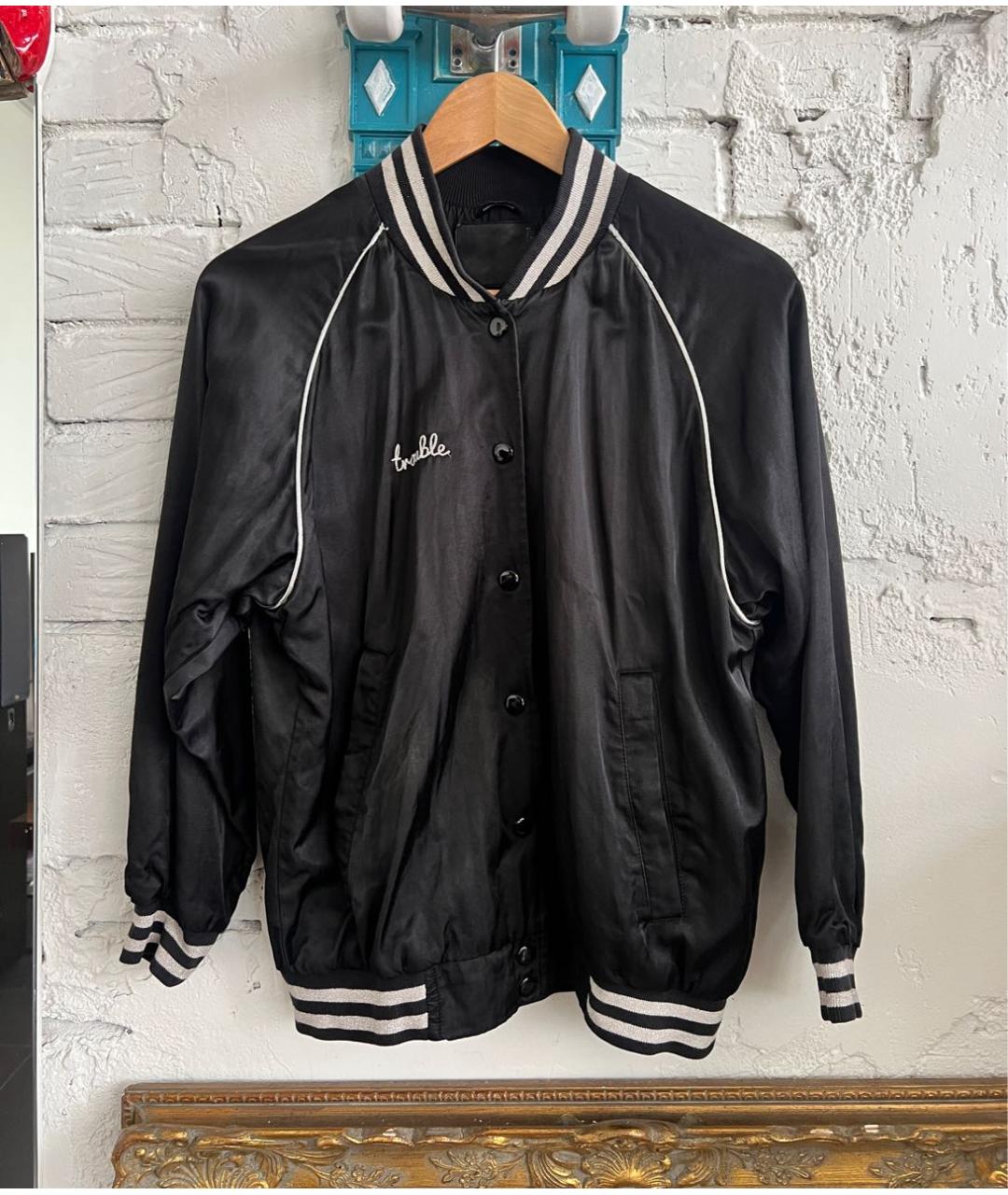 R13 Черный атласный жакет/пиджак, фото 5