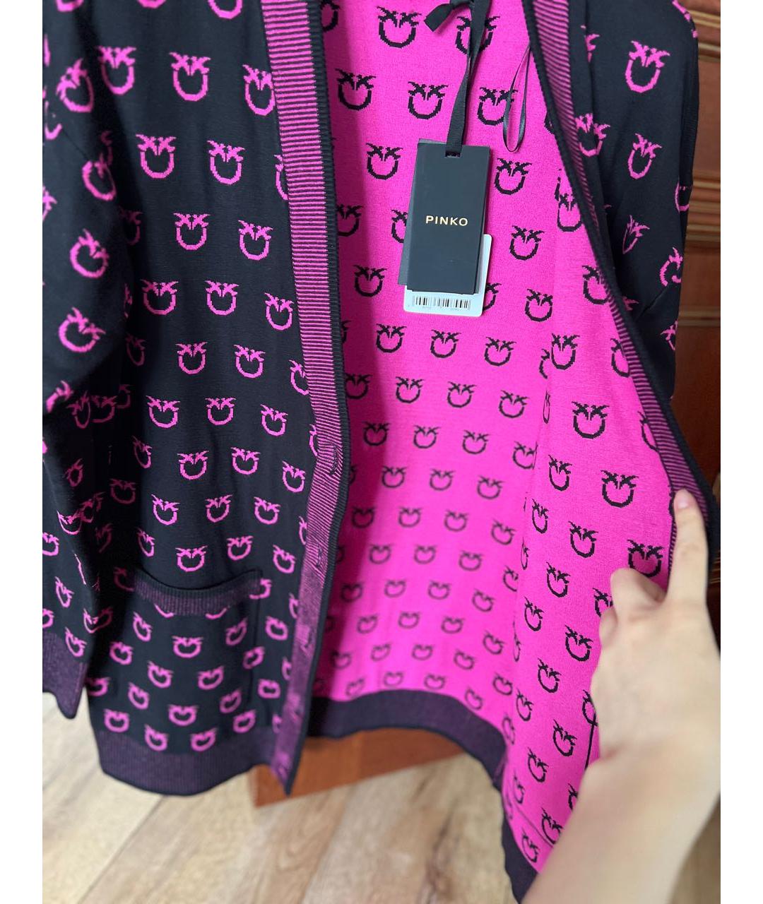 PINKO Черный вискозный кардиган, фото 2
