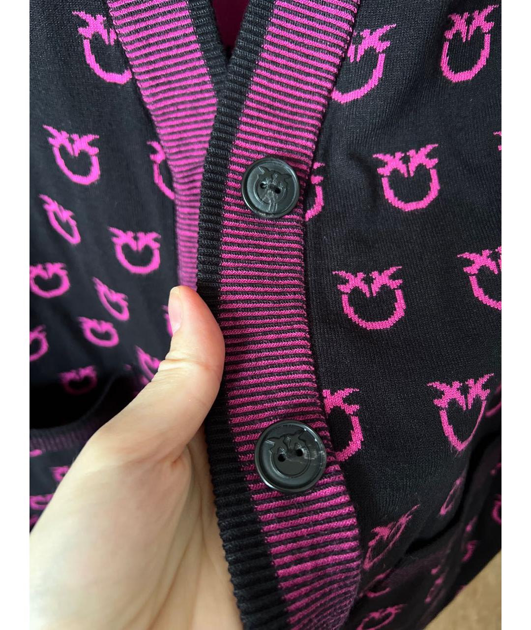 PINKO Черный вискозный кардиган, фото 3