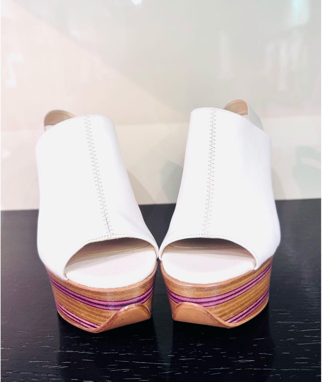 CHLOE Белые кожаные босоножки, фото 2