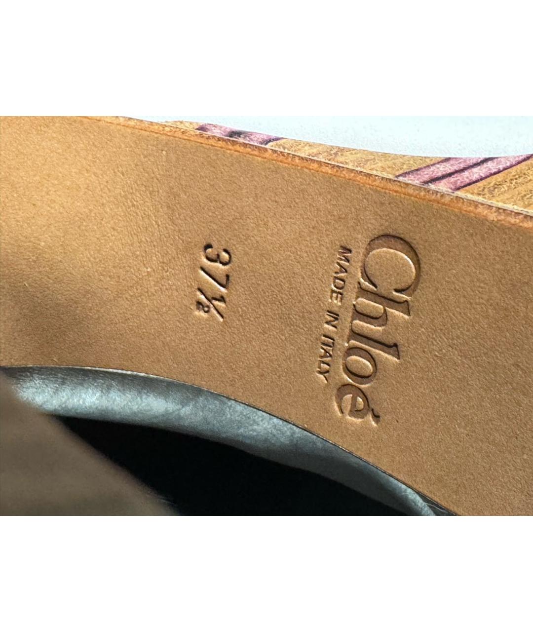 CHLOE Белые кожаные босоножки, фото 8