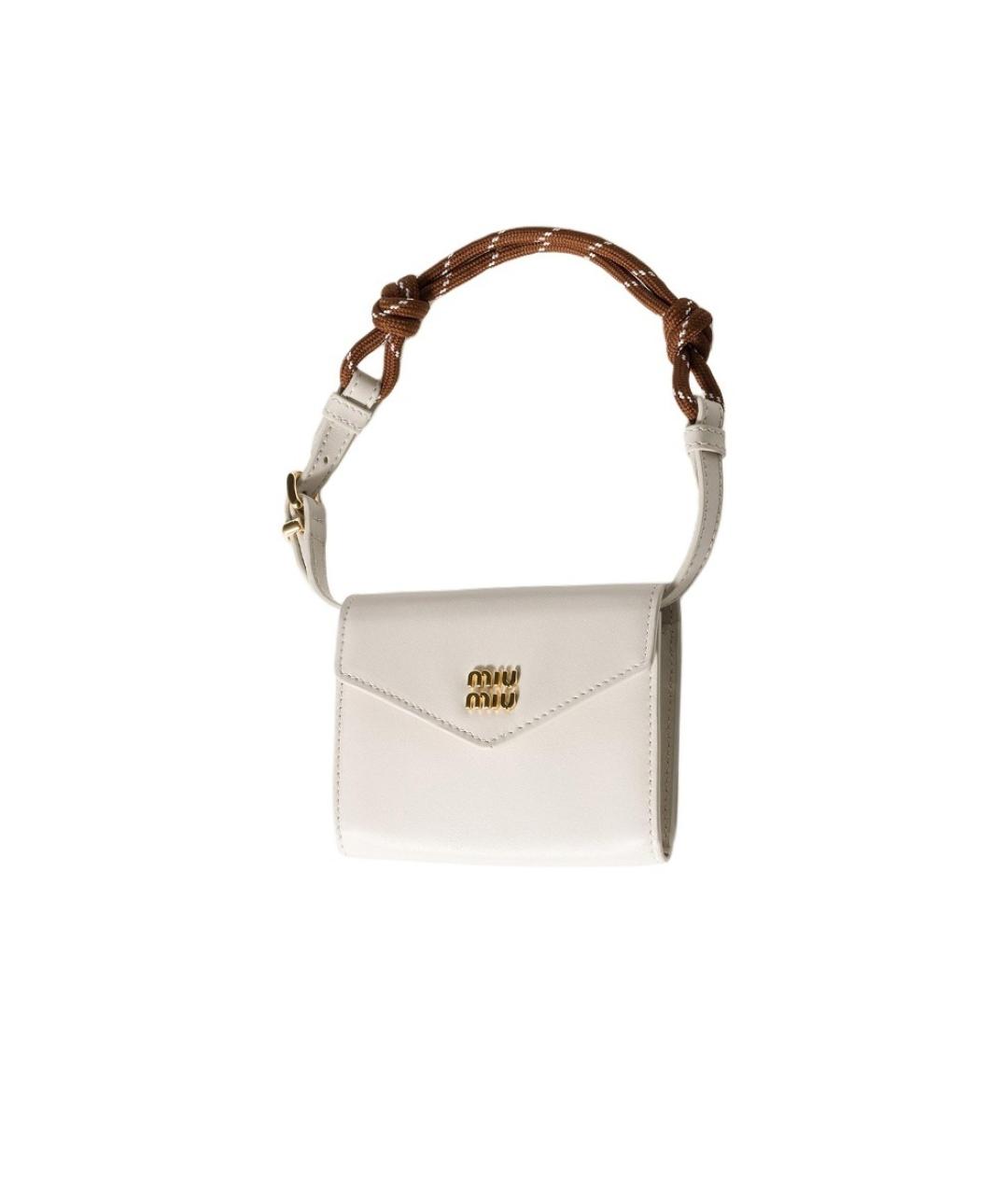 MIU MIU Белый кожаный кошелек, фото 10