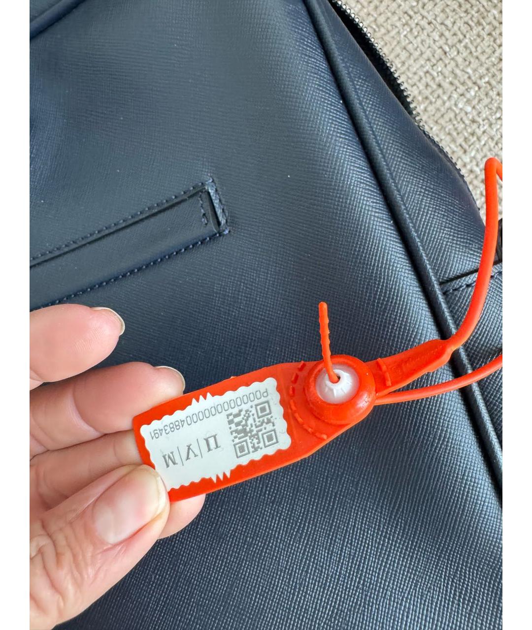 KITON Синий кожаный портфель, фото 3