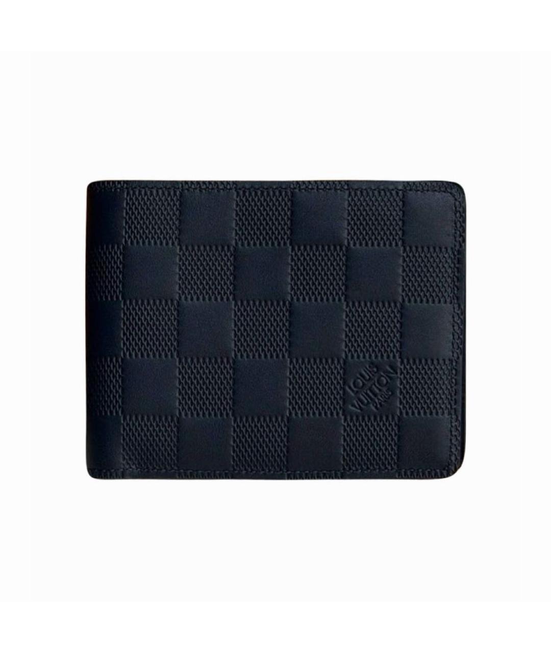 LOUIS VUITTON Темно-синий кожаный кошелек, фото 1