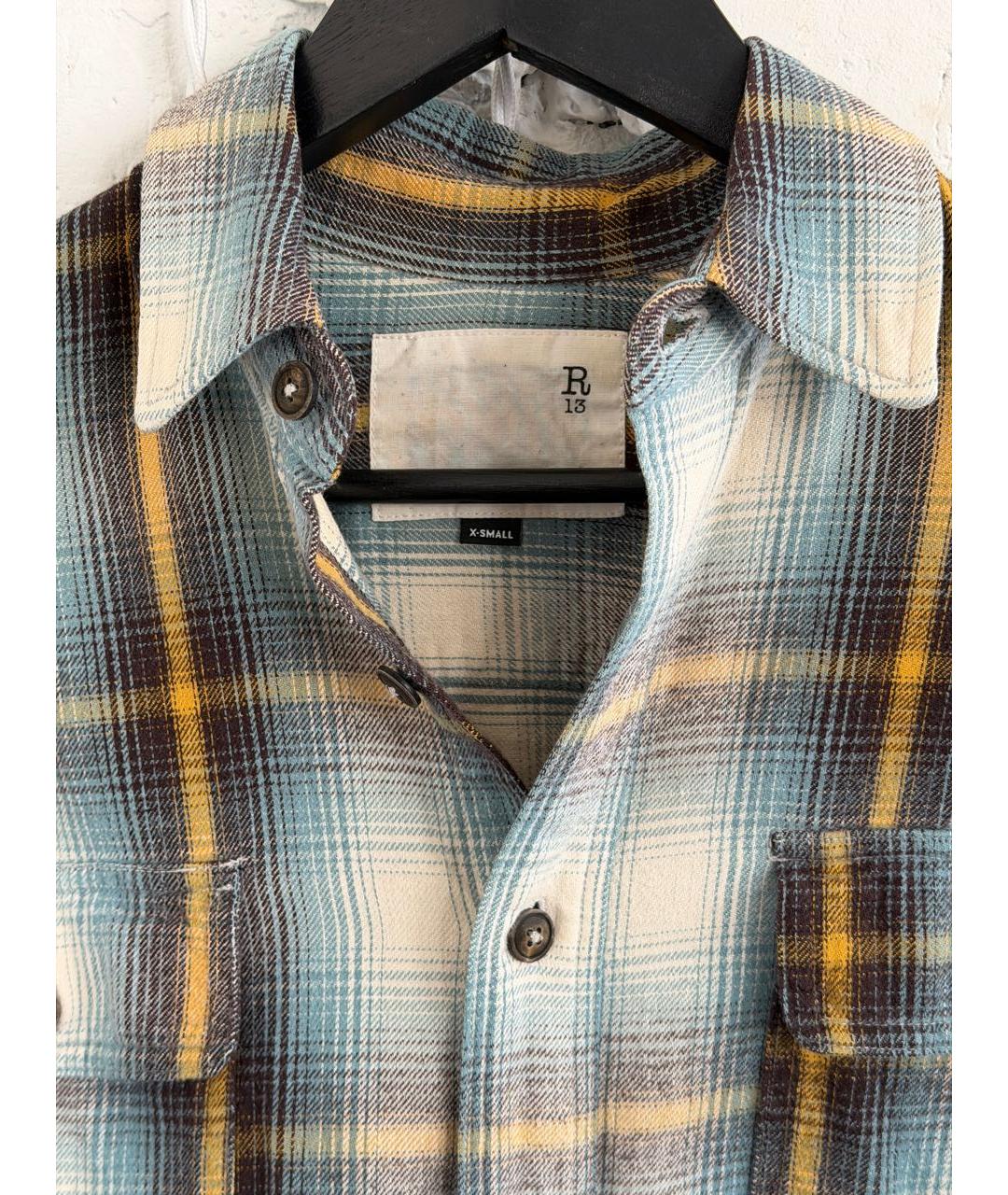 R13 Мульти хлопковая рубашка, фото 3