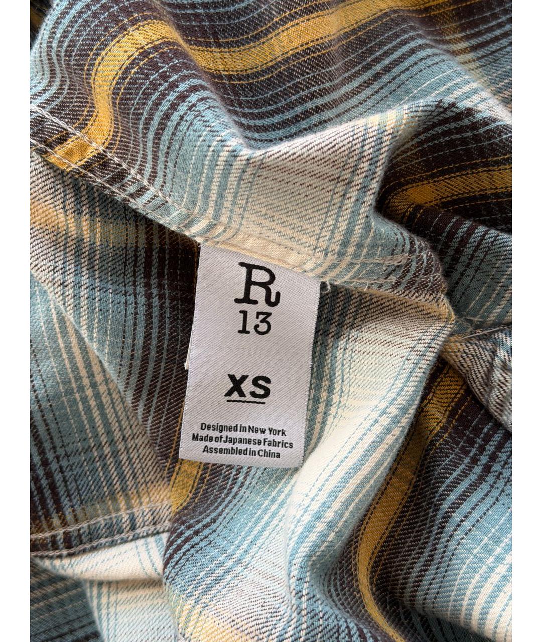 R13 Мульти хлопковая рубашка, фото 4