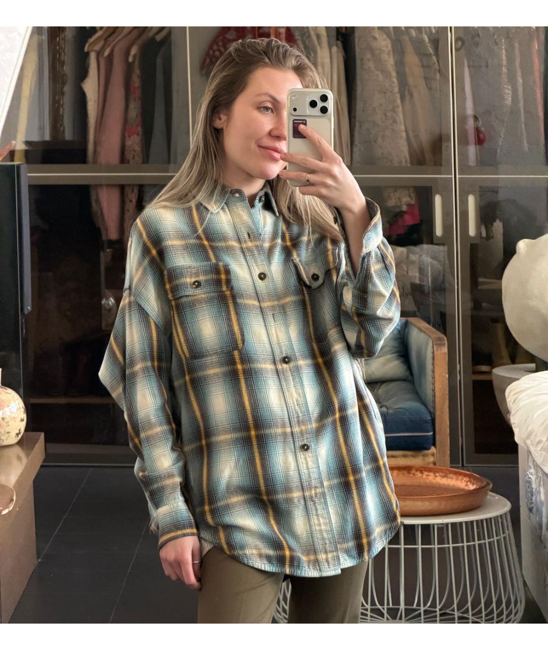 R13 Мульти хлопковая рубашка, фото 5