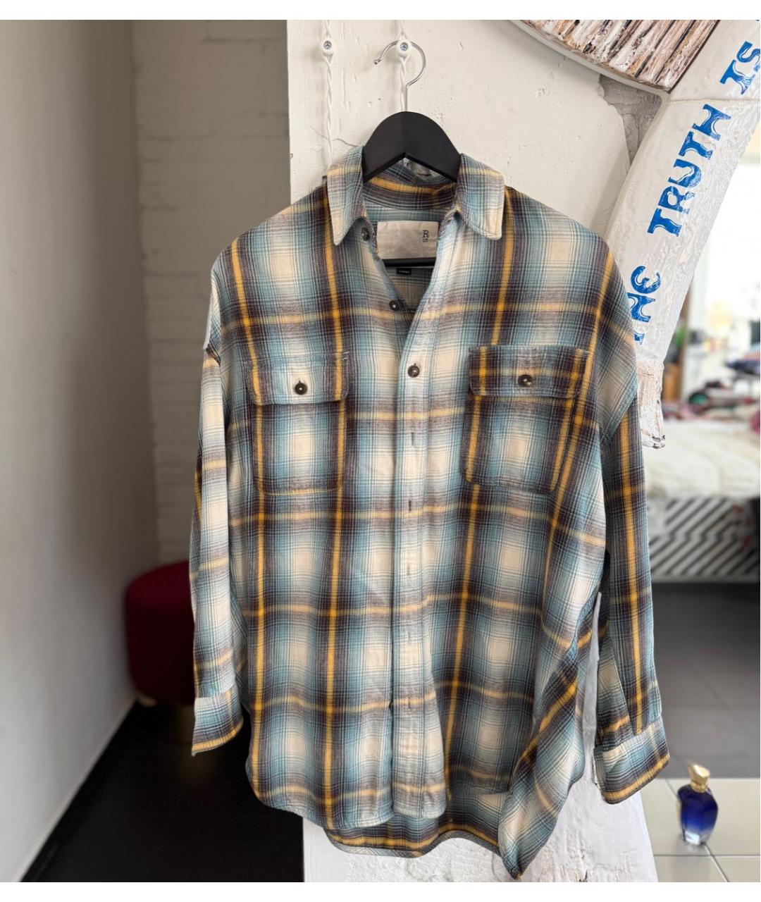 R13 Мульти хлопковая рубашка, фото 6