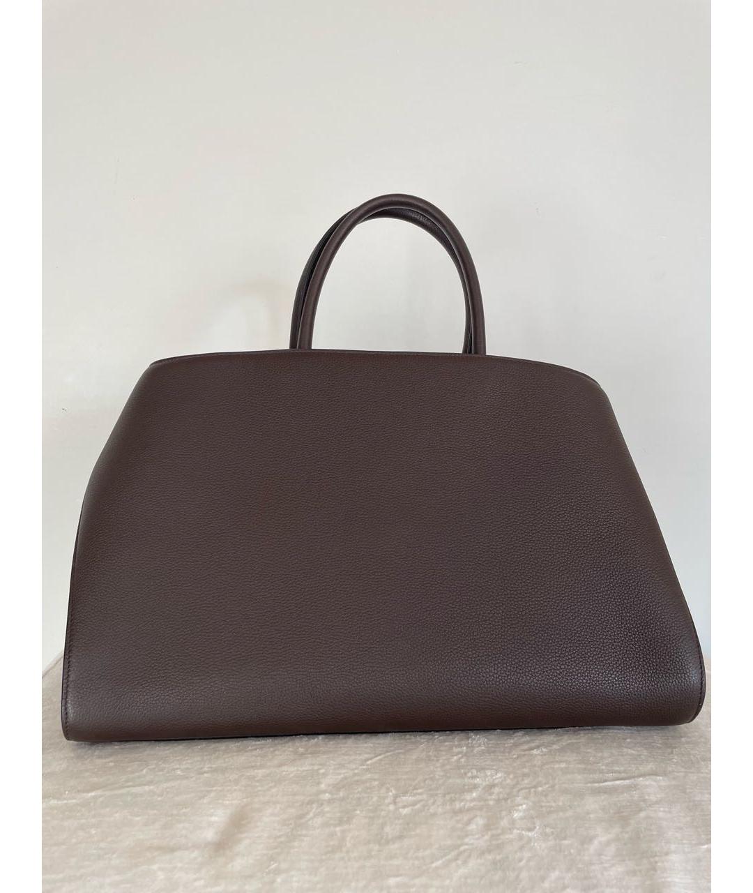 FERRAGAMO Коричневая кожаная сумка тоут, фото 3