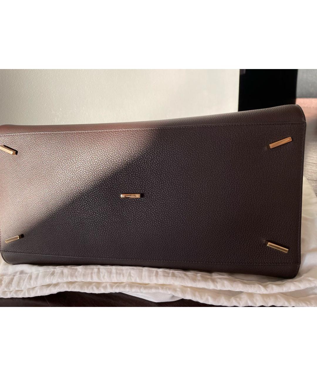 FERRAGAMO Коричневая кожаная сумка тоут, фото 8