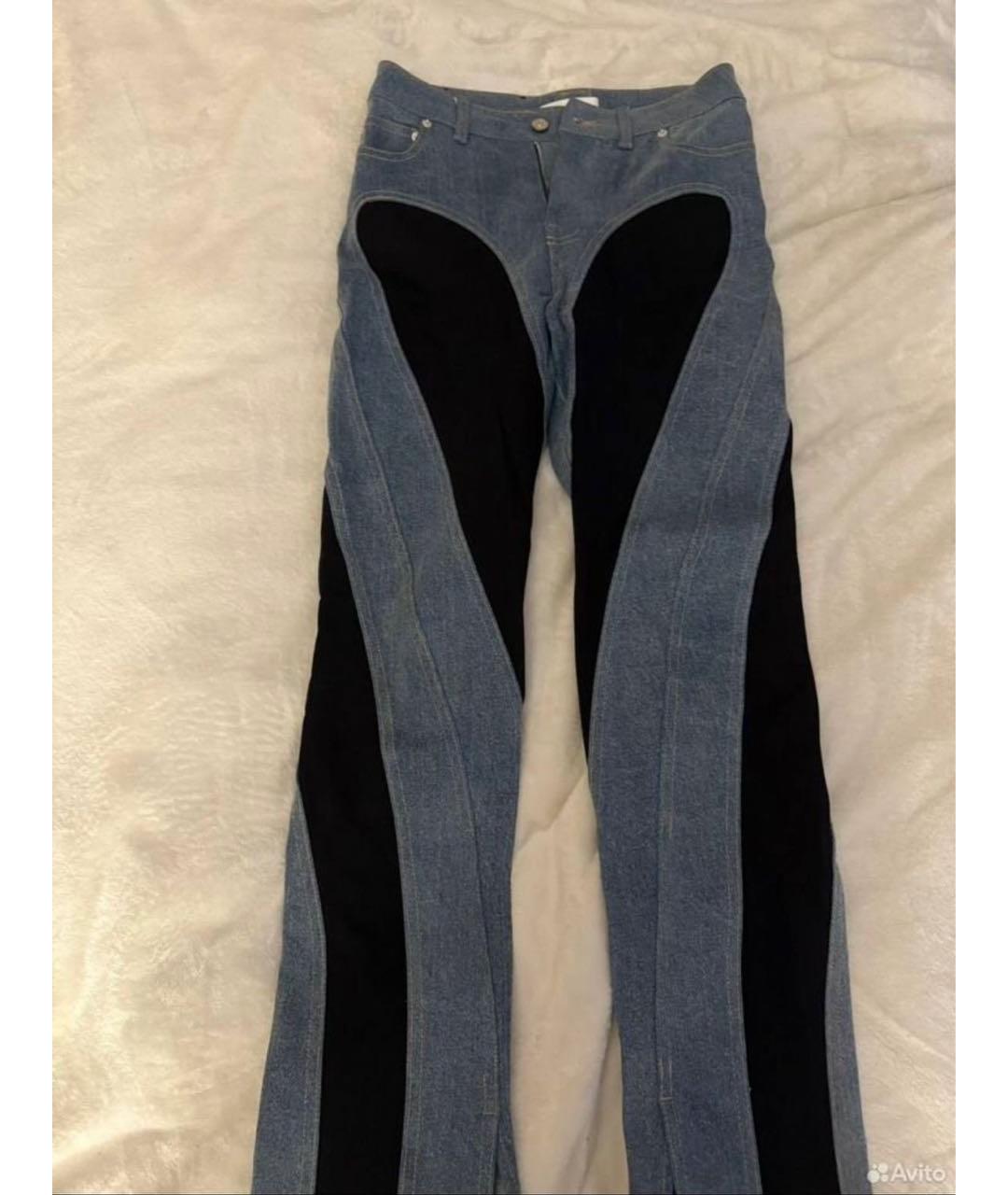 MUGLER Синие хлопковые джинсы слим, фото 6