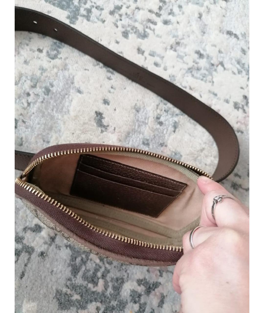 GUCCI Бежевая поясная сумка, фото 4