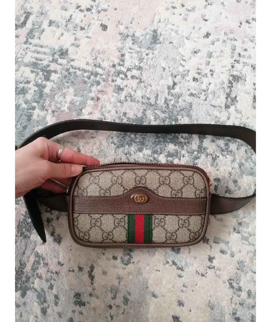GUCCI Бежевая поясная сумка, фото 10