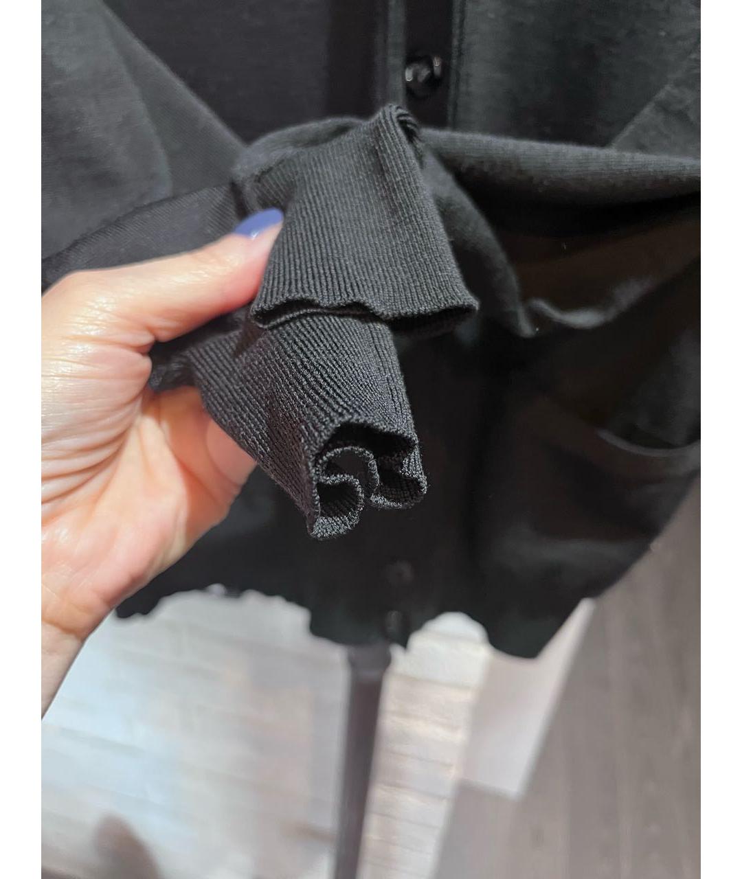 SAINT LAURENT Черный шерстяной кардиган, фото 6