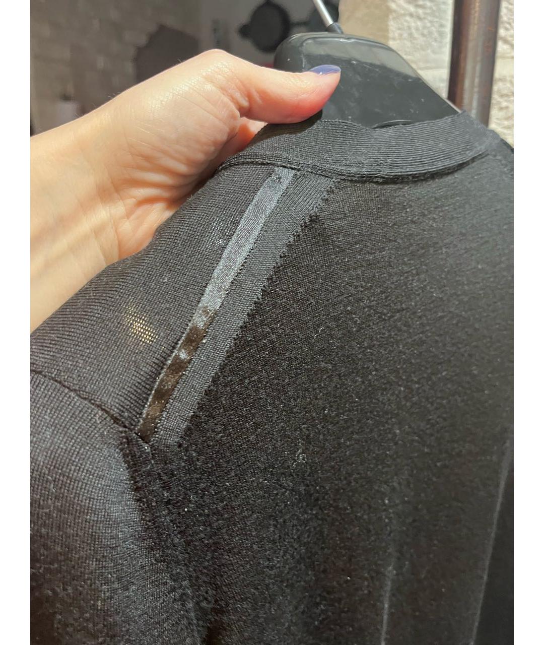 SAINT LAURENT Черный шерстяной кардиган, фото 3