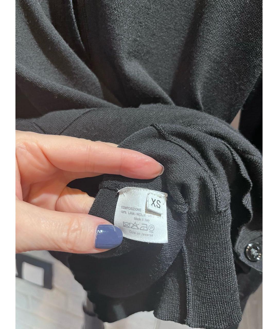 SAINT LAURENT Черный шерстяной кардиган, фото 5