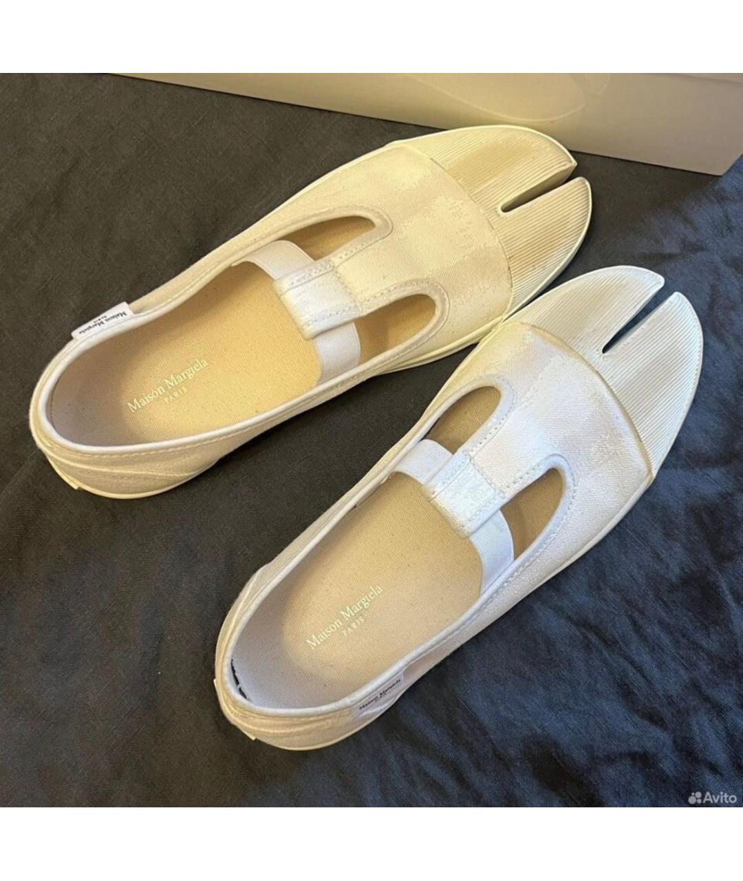 MAISON MARGIELA Белые текстильные кеды, фото 3