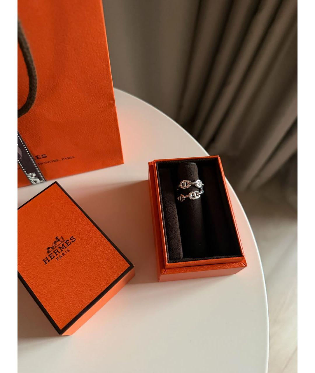 HERMES Серебряное серебряное кольцо, фото 4
